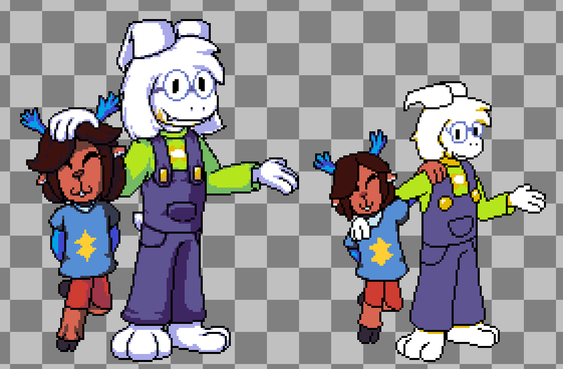 rehaciendo este dibujo del dessrielcember
diseño de dess por <a href="/BautistaZarza16/">BRZ-17</a> 
#dessriel #deltarune #DessHoliday #asriel