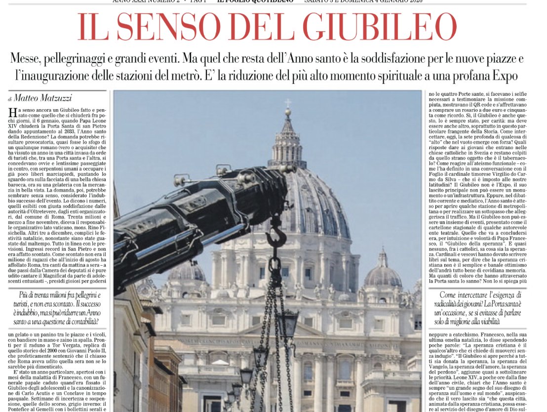 Ha ancora senso il Giubileo? - Trenta e più milioni di visitatori, QR code e lodi a nuove piazze e stazioni metro. Più Expo che evento spirituale. Ma, come ha detto il Papa, "Roma è la città del Giubileo perché qui hanno versato il loro sangue i martiri". Quanti se ne ricordano?