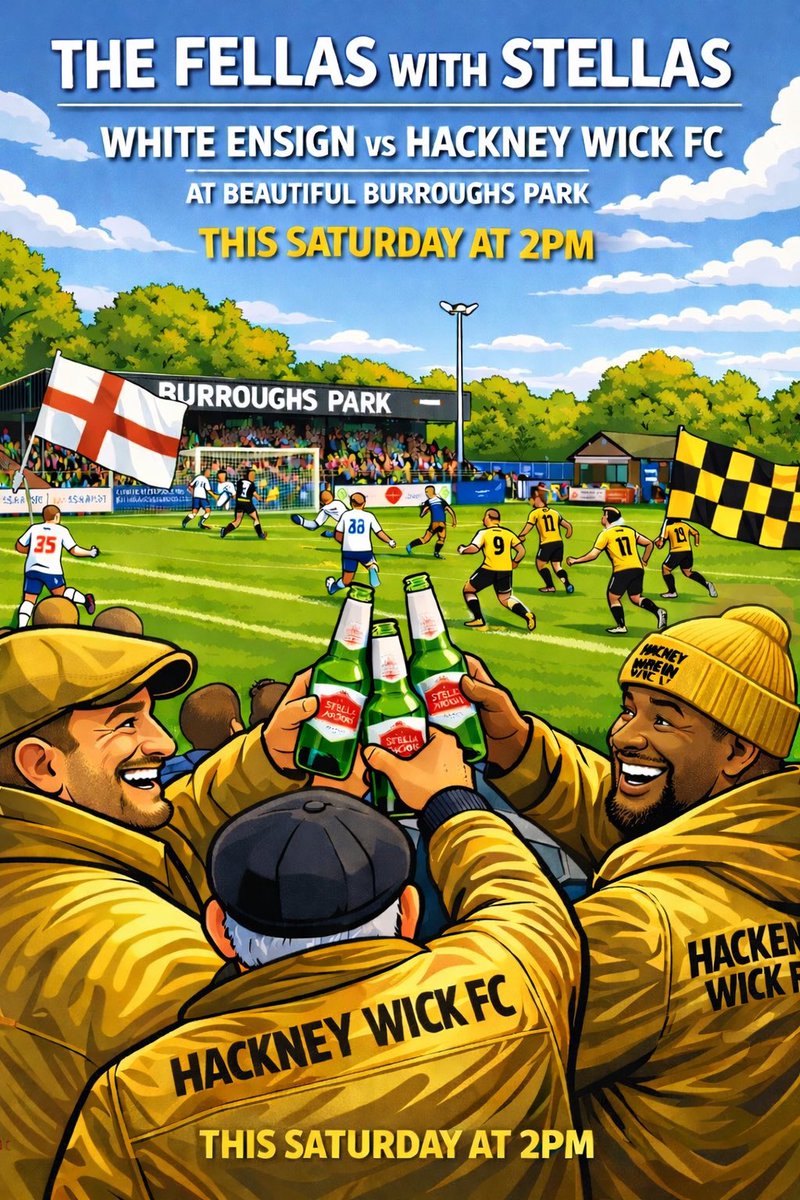justinelliswick's tweet photo. It’s matchday.@EnsignOfficial vs @HackneyWickFC . Come on Wickers! https://t.co/mM1wUukZcg