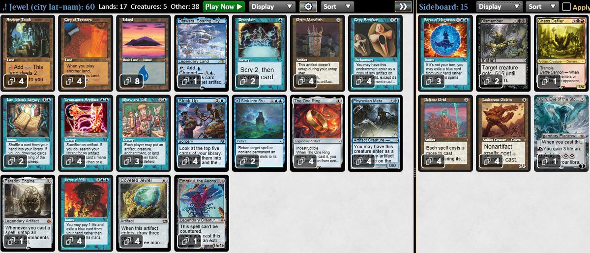 TonyScapone's tweet photo. Legacy Jewel FNM Challenge (6 Rounds 58 Players)
The Lat-Nam / Preordain split and pile of basics carried this event. List feels more stable and consistent. https://t.co/uhs7SQANal