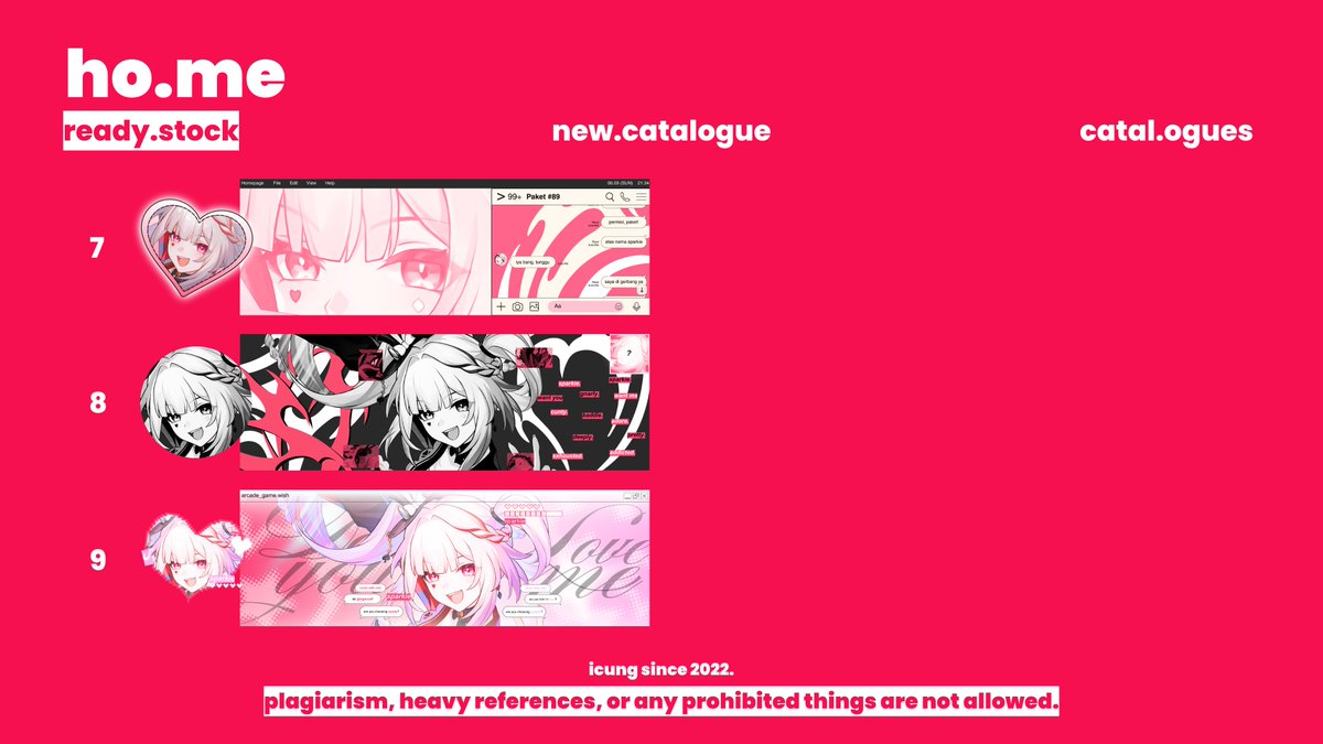 repost please? thankies ★

ayyee cungers! aku bawa 9 LAYOUT IMPACT (wanderer/scara, yao guang, sparkie) yang bisa ditake dari sekarang melalui dm! price on ALT, payment qris or e-wallet. jangan lupa mention after dm yaw 

#zonauang