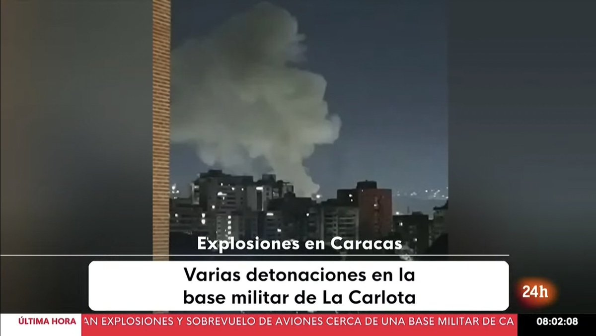 Toda la información sobre las explosiones que se están produciendo en Caracas, en directo en La 1,  el canal 24h y RNE con los servicios informativos de RTVE.#Últimahora #Venezuela