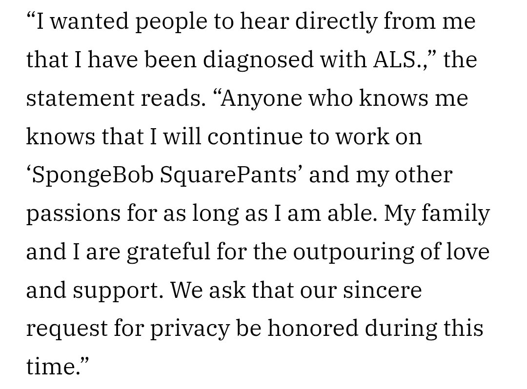 SpongeLiam_'s tweet image. When he got the ALS Diagnosis, he quite literally said he wanted to keep working on the show "for as long as I am able."

Why would he say that if he hated the state it was in?!?!