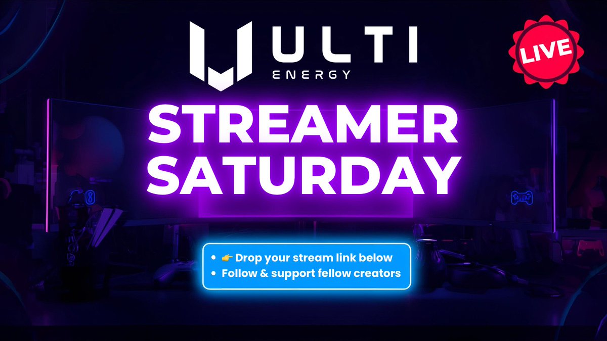 ULTI_Supps's tweet image. Good Morning #ULTIFAM! 🌅Let's kick off the day strong!⚡️🔥

💥Streamer Saturday is here, so share your live streams down below and let's build those connections! 🫡

#fyp #SmallStreamerCommunity #StreamerSaturday #StayULTI #ULTIEnergy #GamingCommunity #TwitchStreamer #LiveNow