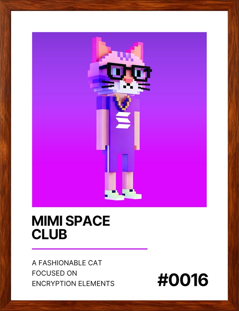 Mimi Space Club #0016. Fashionable, futuristic, and fully encrypted! 📚🚀  #NFTLaunch #Web3Revolution #BlockchainArt #NFTHype Crypto
