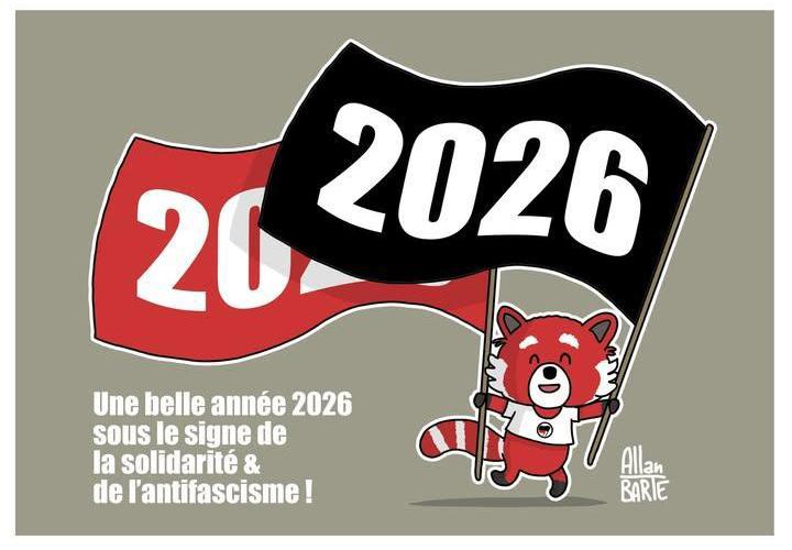 Une belle année 2026 de luttes, ça se commence très tôt : rendez-vous le lundi 5 janvier à 18h pour s'opposer à la manif facho ! On vous attend nombreuses et nombreux ! ✊