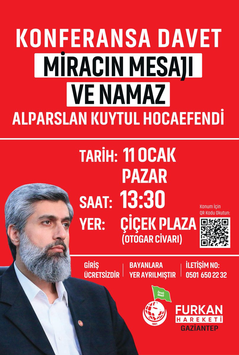 Alparslan kuytu hocaefendi Gaziantep'te 
#antephocasıylabuluşuyor
#alparslankuytul 
#FurkanKonferansları