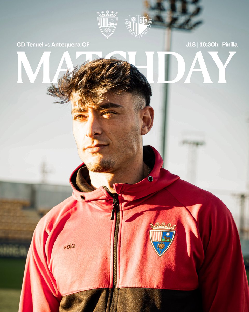 ⚽️ HOY JUGAMOS

🆚 <a href="/AntequeraCF/">Antequera C. F.</a> 
⌚️16:30
🏟️ Pinilla
📺 <a href="/LaLigaPlus/">LALIGA+</a> y @fcplay_ 

#VamosTeruel #TeruelAntequera