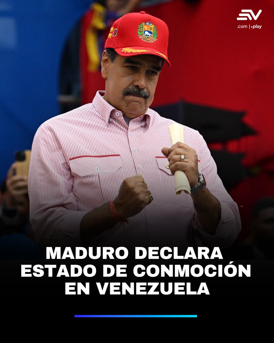 Nicolás Maduro declara estado de conmoción en Venezuela tras las explosiones registradas en Caracas🔗 bit.ly/4qVjkhZ