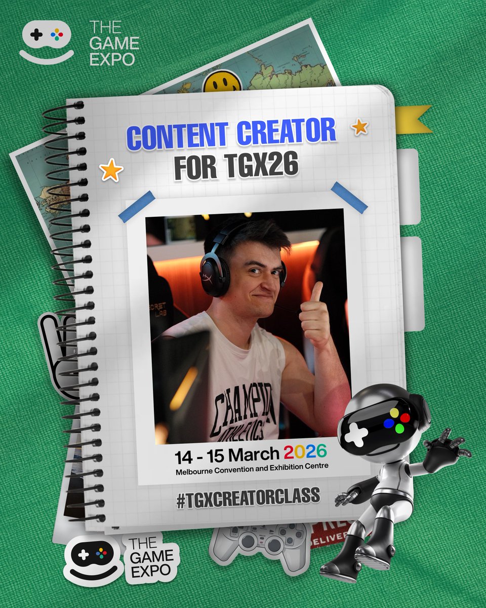 Super stoked to announce that I'll be attending <a href="/TheGameExpo/">TheGameExpo - TGX</a> again this year as a creator! 

Use code 'Cheeseface' at checkout for a discount!

Who will I be seeing there? #TGX2026 #TGXCreatorClass