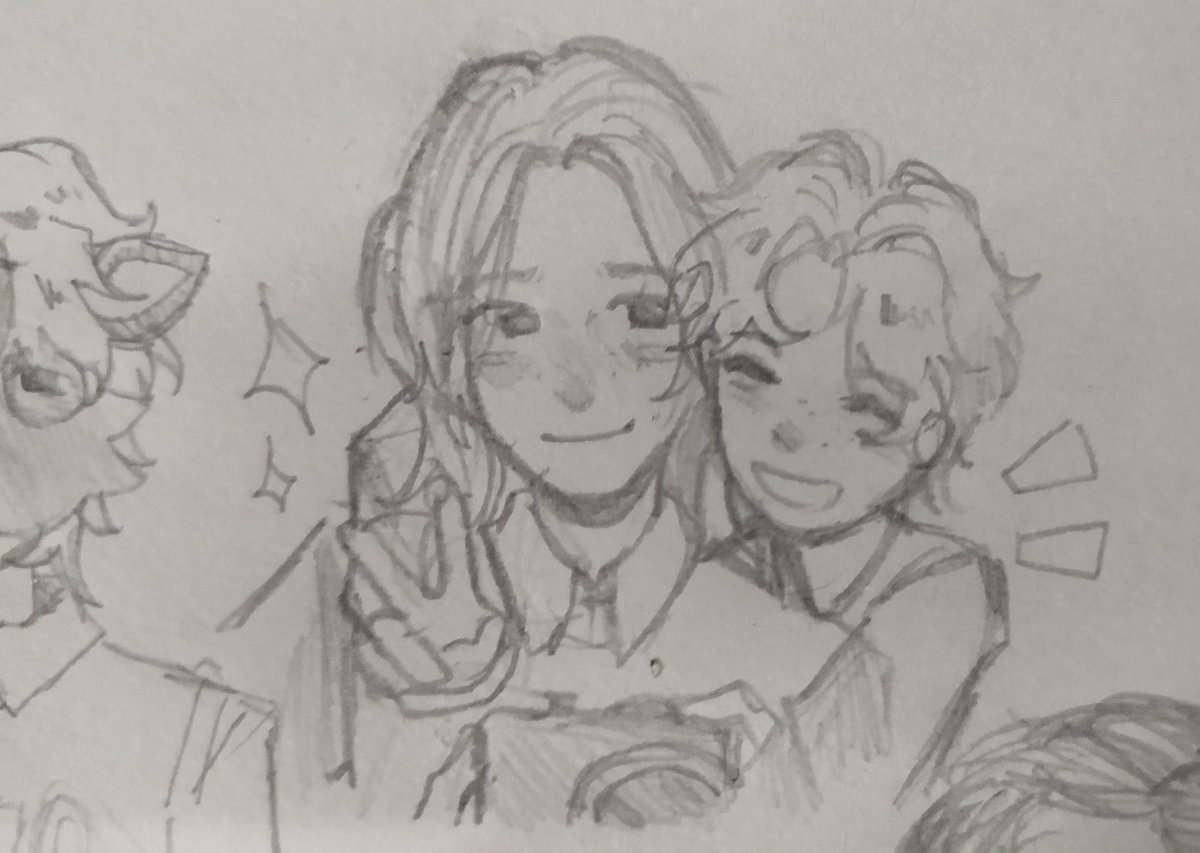 notmikosonic's tweet image. Vanessa and Michael doodles while I can't draw on my phone