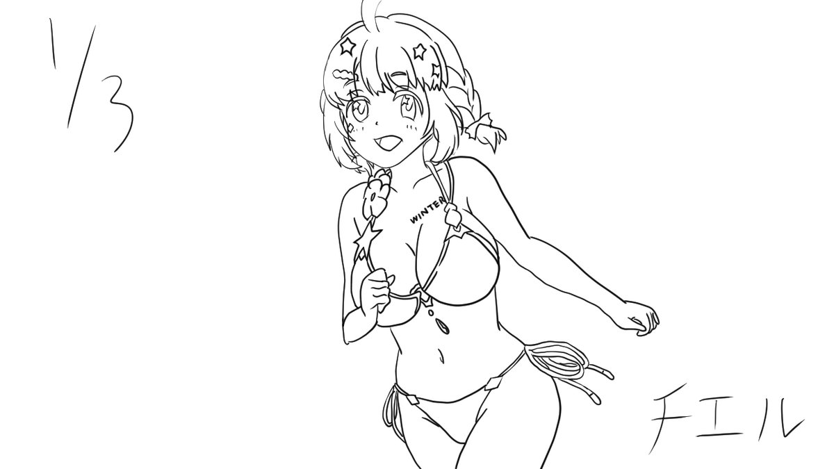 rinkoO2O's tweet image. #チエル #水着
#仿畫 #臨摹