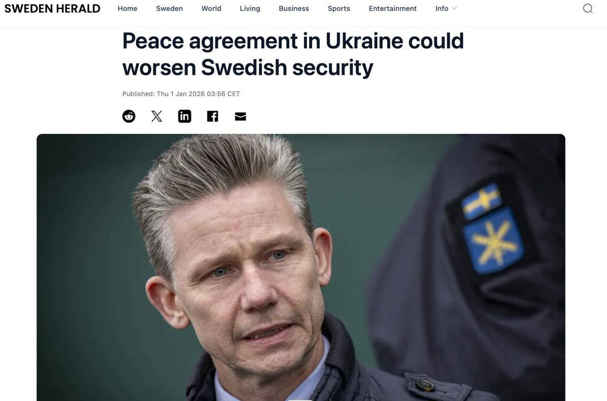 MartinaKlar's tweet photo. ‼️Schwedens Verteidigungsminister warnt vor einem Frieden in der #Ukraine ‼️😱

„Der schwedische Verteidigungsminister Pål #Jonson hat vor einem Frieden in der Ukraine gewarnt - aus Sorge, dass #Russland nach dem Friedensschluss mehr Truppen im Ostseeraum stationieren könnte. 

Hängt die schwedische Sicherheit somit davon ab, in einem andauernden Krieg in der Ukraine weitere Menschenleben zu opfern? Vollkommen verrückt!“
