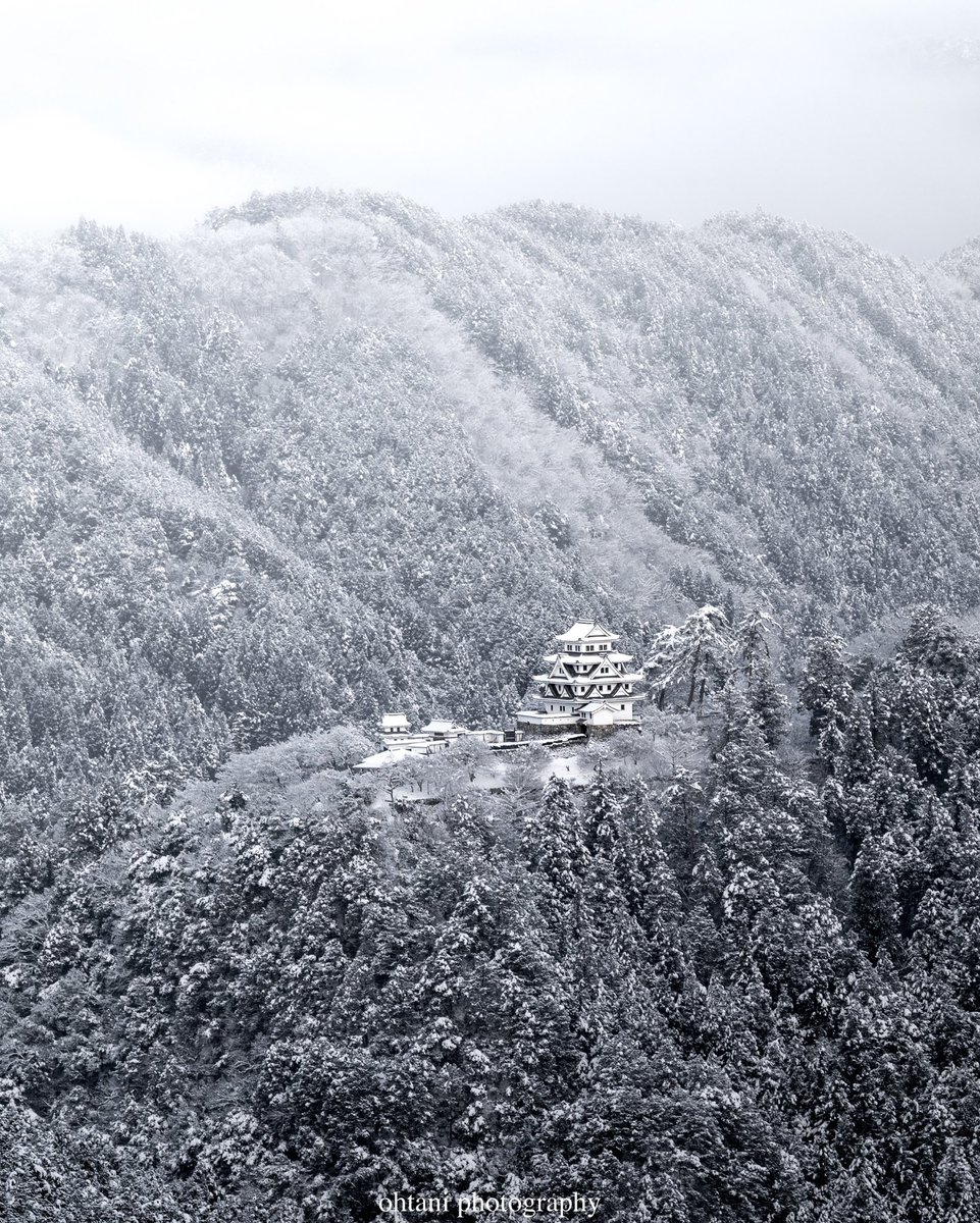 雪の日の郡上八幡城が神秘的でした