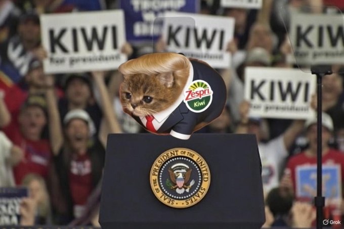 kiwifruitcat's tweet photo. I don't think Trump is handling the Venezuela situation very well

So now I'm stepping in, the Kiwi Cat Trump is taking lead on the decisions regarding the Venezuela situation https://t.co/6IhwRhaa4v