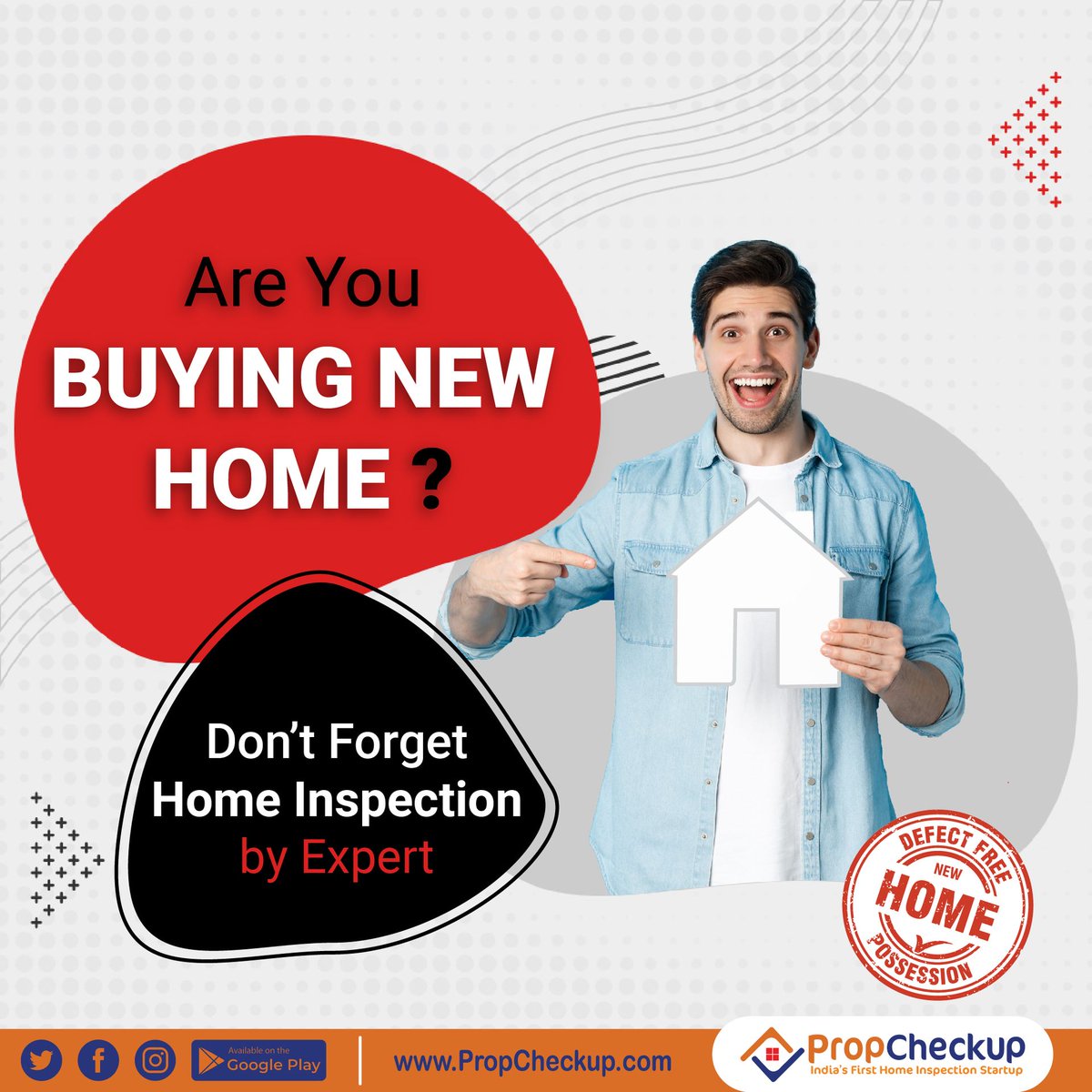 PropCheckup's tweet photo. Buying a brand new home?
Looks can be deceiving - hidden defects can cost you lakhs later!
Get a home inspection by experts before taking possession.
Ensure a defect- free start with Propcheckup 
https://t.co/PyUfd3TMy2
+91 81699 69689 
#propcheckup #homeinspection https://t.co/vRaOKuRzIL
