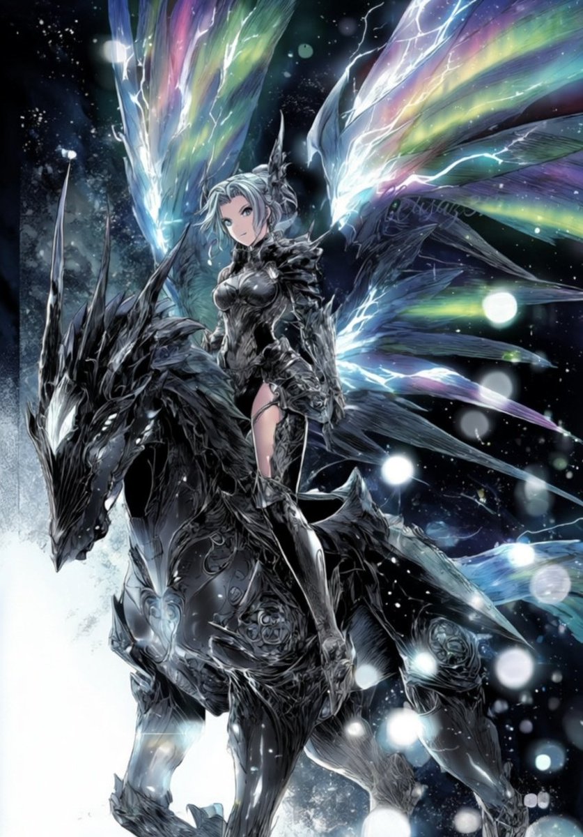 空へ。 1日1枚クリスタルドラゴン娘 ──2026, Day 3