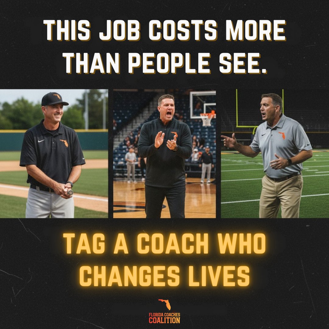 PayFLCoaches's tweet image. 🌅 Early mornings
🌙 Late nights 
⏳ Missed moments

Behind every successful program is a coach giving more than people realize.

That commitment deserves respect and thanks.

👇 Tag a coach who changes lives 👇

#ThankACoach 
#CoachImpact 
#PayFLCoaches