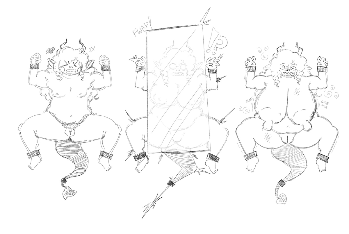 Sometimes I throw a pane of glass at my demon OC for fun and he scream loud asf