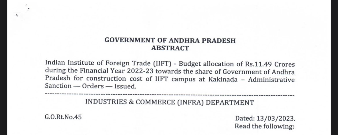 rj_4_all's tweet photo. IIFT Total Cost 230 Crores
50:50 Share by GoI and GoAP
Permanent Campus Construction Started in 2023 Under @ysjagan Ruling
@YSRCParty Govt. Released 43.38 Crores Totally in 2 years out of state’s 115 Crores
#DataSpeaks #DataSays
Say No To #ArugulaMeedhaMuchatlu https://t.co/LAv7wC9QT9