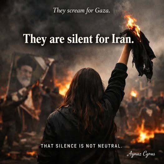 Todos esos que protestaban por Gaza, ¿dónde están ahora? No los veo tan indignados con lo que pasa en Irán.