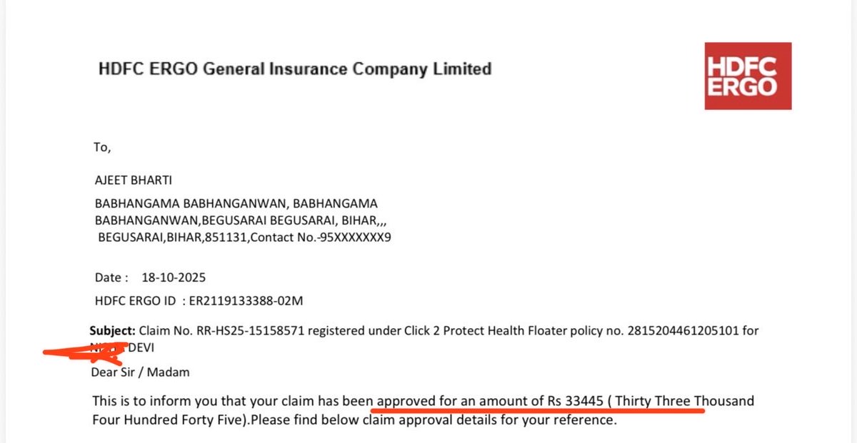 The weird thing is, in October itself they approved a partial claim of ₹33,400! But now they are claiming they didn’t receive documents like nurse’s notes. Fucking clowns!