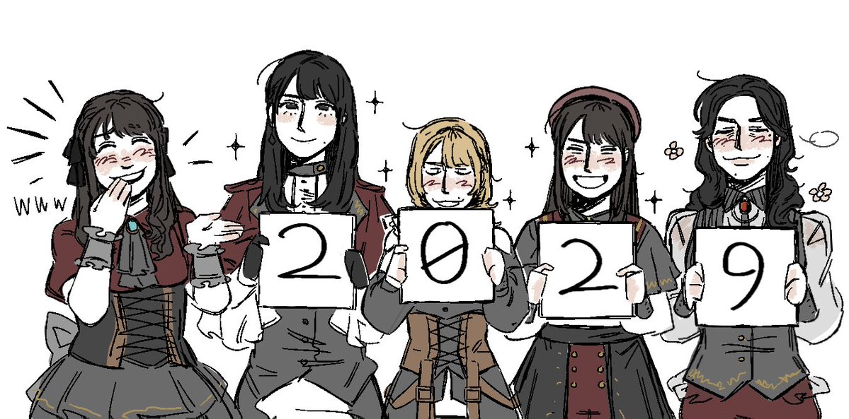 justmint159's tweet image. 灵感来源于英文官号发的新年祝贺图！
#AveMujica