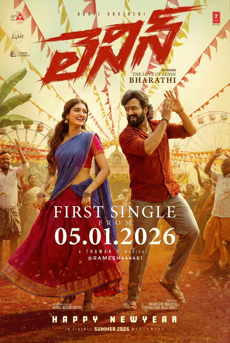 chaitanyasai921's tweet photo. @MusicThaman 🔥🔥 #LeninFirstSingle dominating charts already! 🌼📈 What a banger, Thaman anna! 💿🦁 @AkhilAkkineni8 mass look + your beats = Pure fire! Can't stop looping 😍 #LENIN #ChartBuster 🚀💥 https://t.co/t3651m3jBv