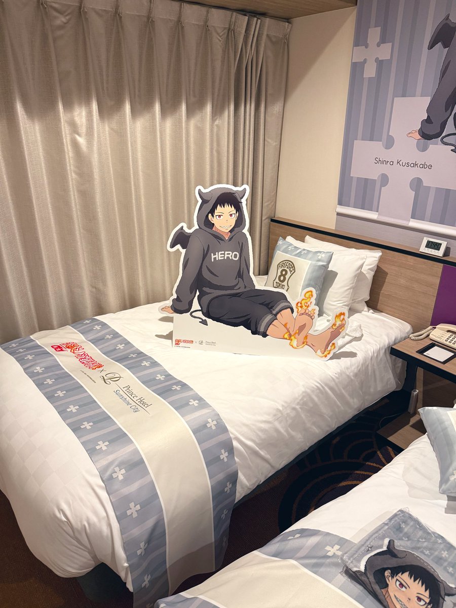 サンシャインシティプリンスの炎炎ノ消防隊コラボルームに泊まりに来