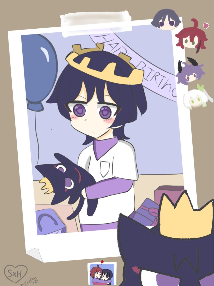 RuruChan002's tweet photo. Happy birthday 🎊🎉
#scaramouche #wanderer #Kabukimono #scarahei #heiscara https://t.co/DCeqbO64rt