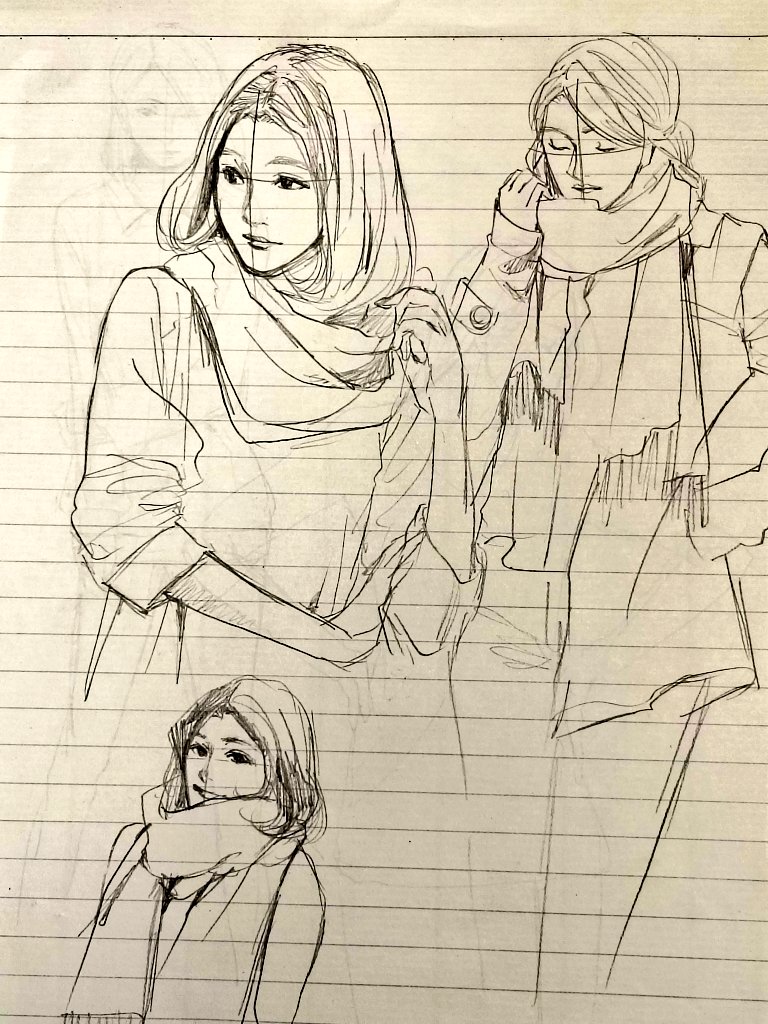 高校生の時に描いた絵（女性雑誌の模写）基本変わってない。