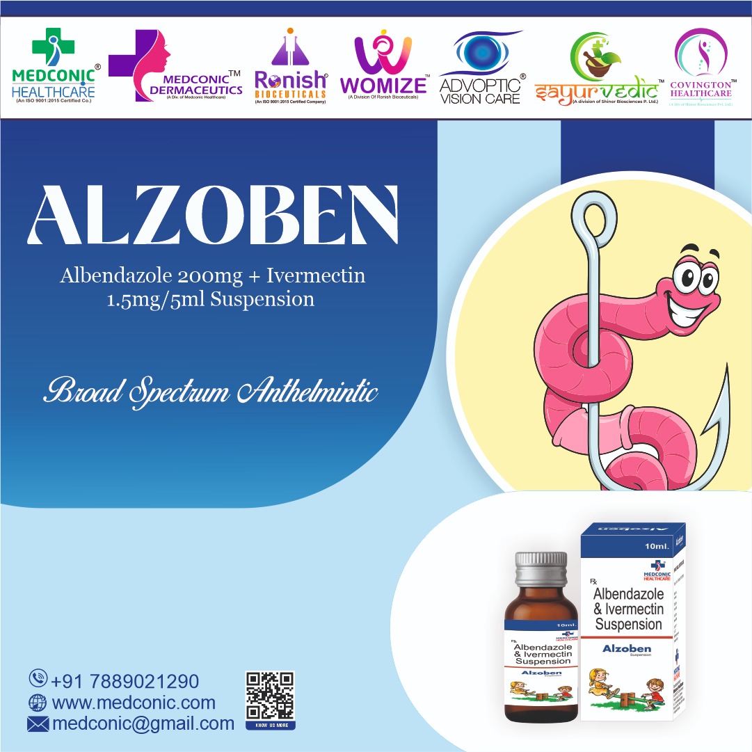 medconic's tweet photo. 🧪 ALZOBEN Suspension
ALZOBEN suspension is used to support treatment of intestinal worm infections.
📞 +91 78890 21290
🌐 Visit: https://t.co/mlIThdgAH6
#Healthcare #Infection #infected #Suspension #healthy #HealthcareInnovation https://t.co/ci2txYuavg