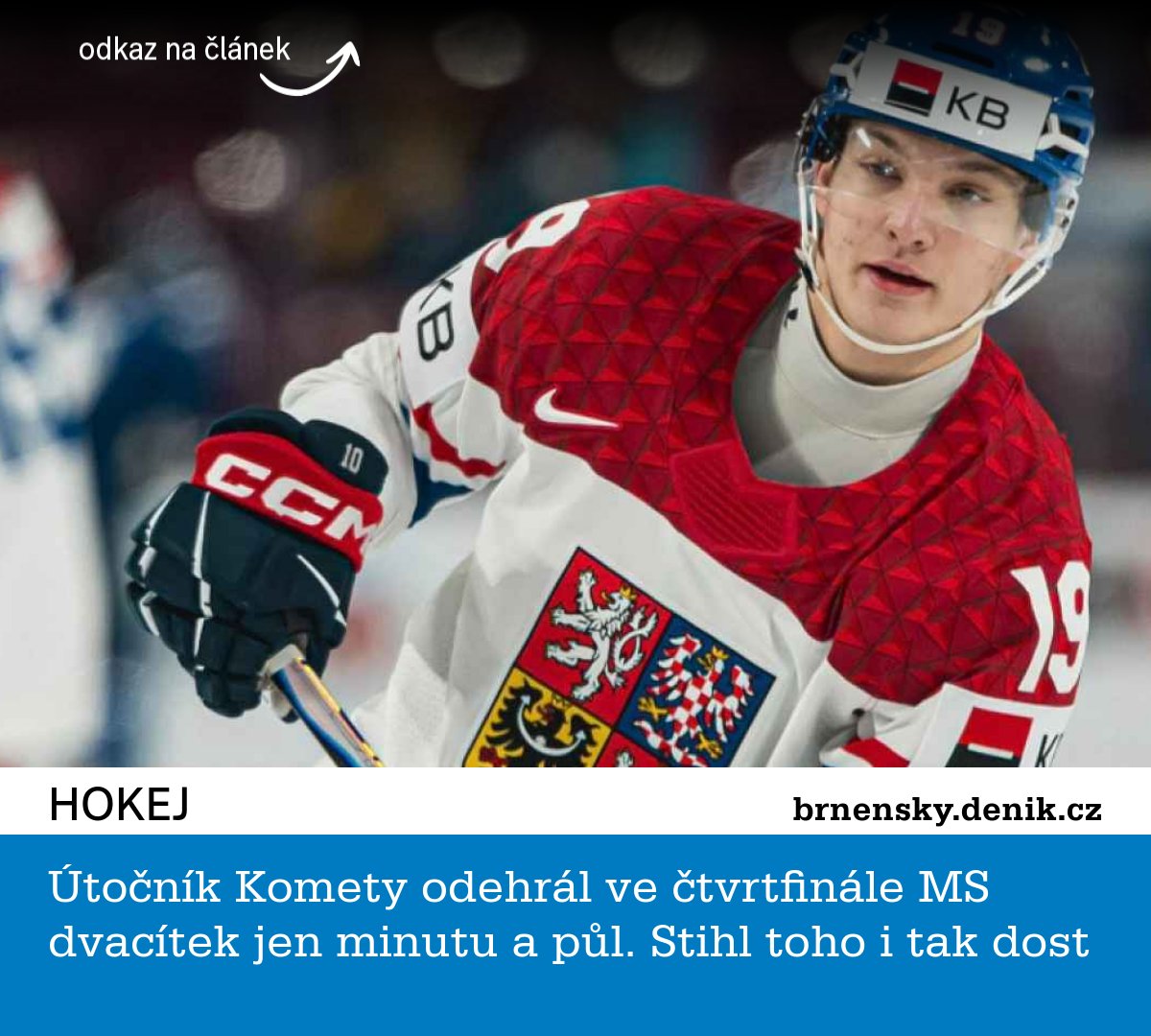 Kouč Augusta vysvětlil, proč po čtyřech střídáních ve čtvrtfinále proti Švýcarsku na MS dvacítek stáhnul Chludila: brnensky.denik.cz/hokej_region/h…