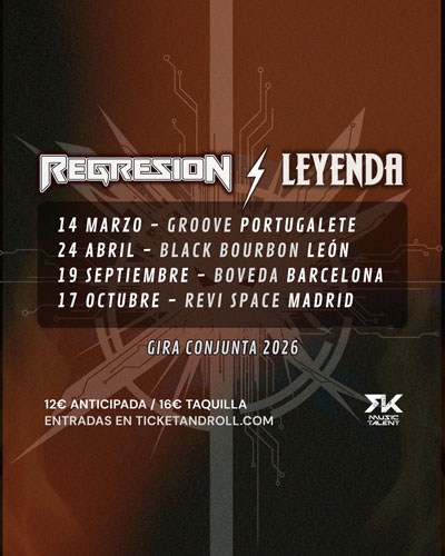 Leyenda y Regresion anuncian una gira conjunta este 2026.

metaltrip.com/leyenda-y-regr… 

<a href="/leyendarock/">LEYENDA (Oficial)</a> <a href="/rkmusictalent/">RK MUSIC TALENT</a>