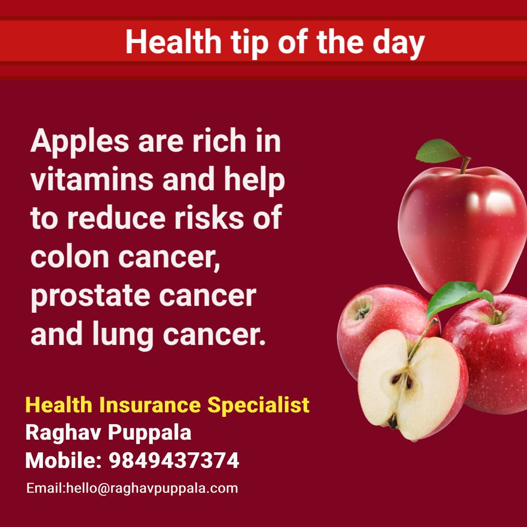 Health tip of the day
#apples #rich #vitamins #risk #healthtipoftheday #healthinsuranceadvisor