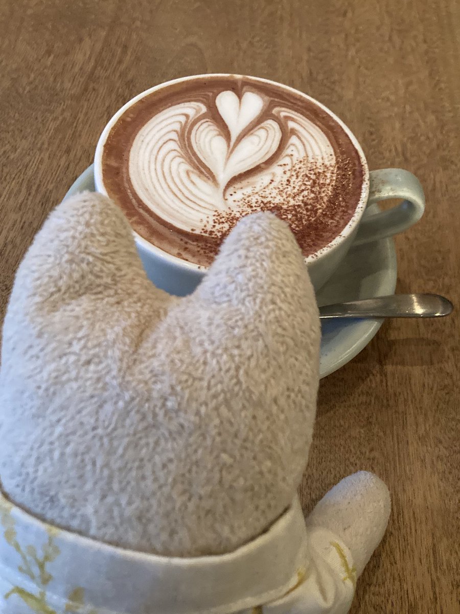 CoFumo's tweet photo. 新年おでかけムギ☕️🍰

今年もよろしくな！😸 https://t.co/YRbK56MnfZ