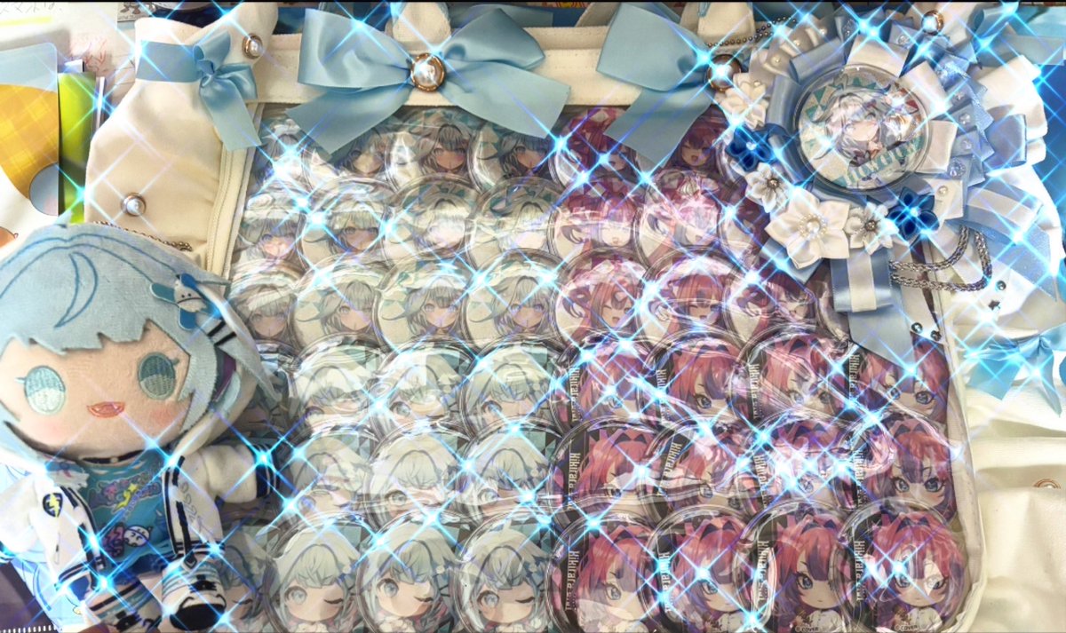 枢ちゃん！ヴィヴィちゃん！カラオケの鉄人コラボの缶バッチで痛バ作っ