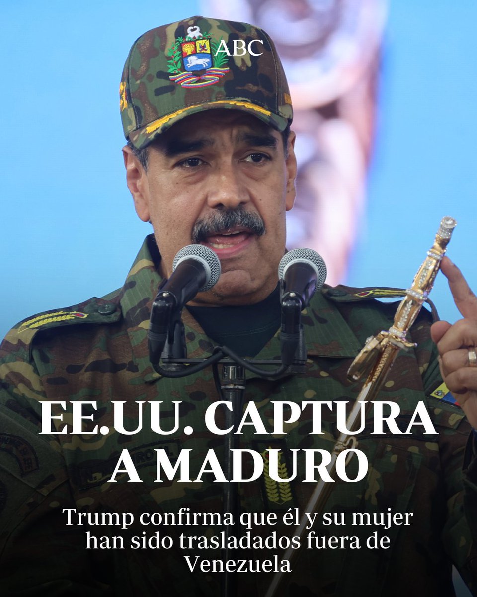 <a href="/alandete/">David Alandete</a> 🔴 #ÚLTIMAHORA Donald Trump confirma que ha capturado a Nicolás Maduro

#Directo 🔗 ver.abc.es/j7irg