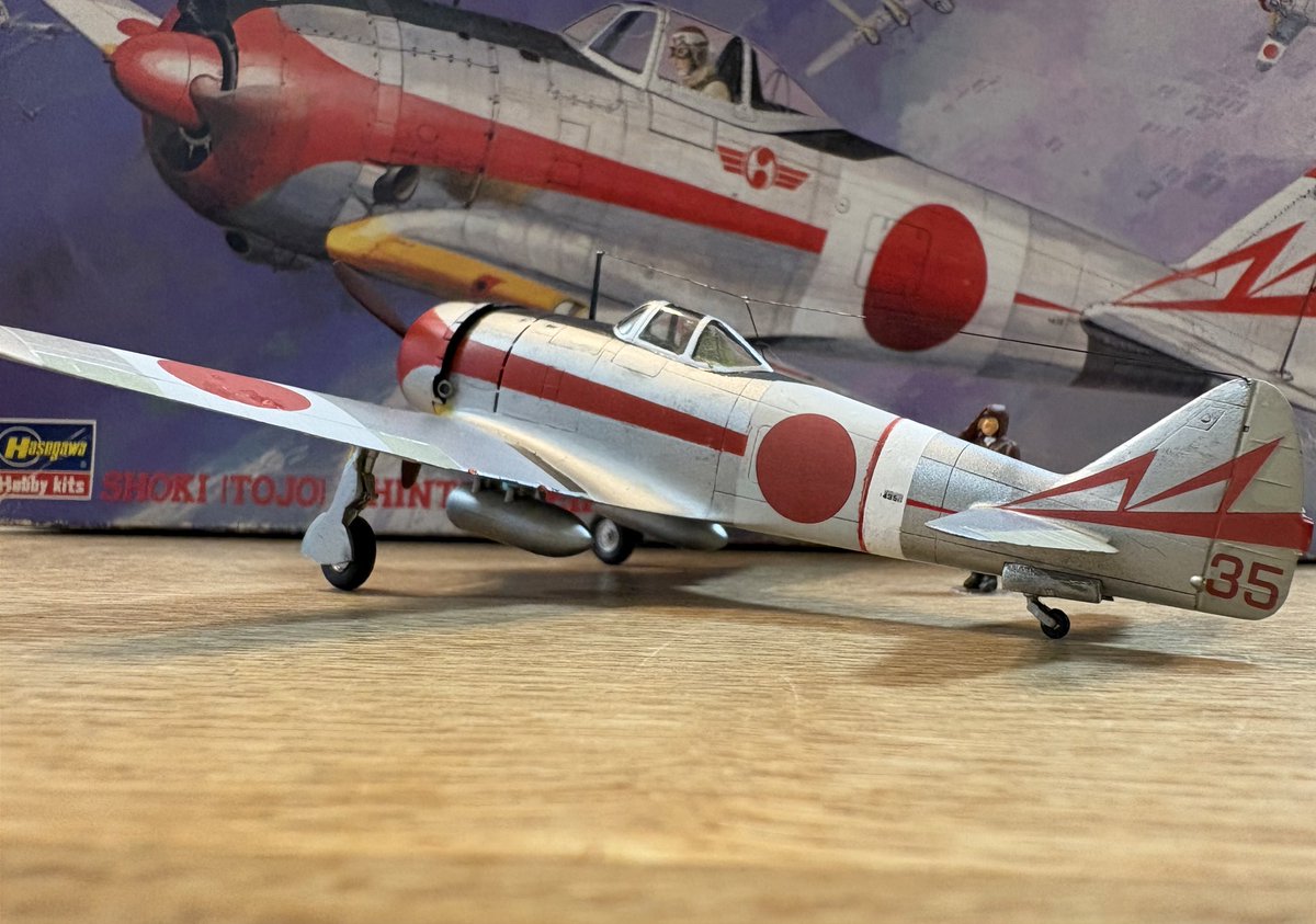 ハセガワ1/72 鍾馗　完成です😄
定番外の赤デカールが割れてしまい塗装仕上げになりました。古いですがまだまだ現役で通用する傑作キットですね。