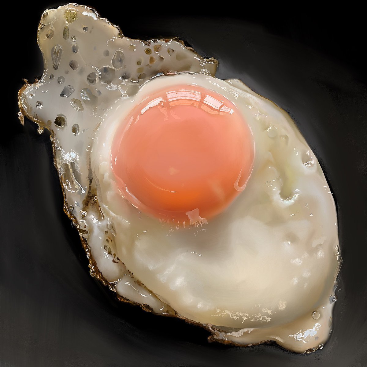 ←描いた卵 描いた卵→ うるツヤ感出すのに苦労した卵見てほしい､､､(2