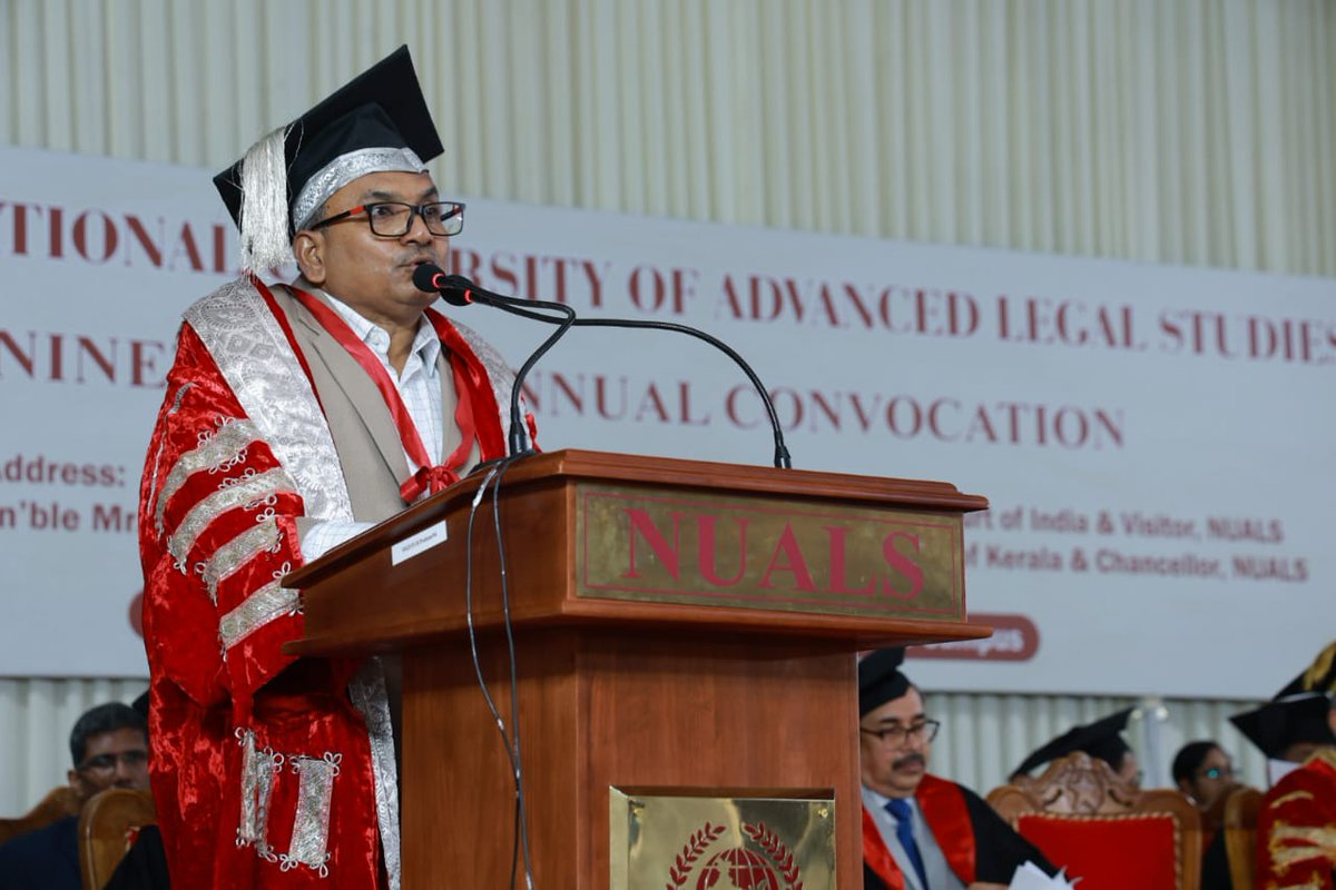NUALS_Kochi's tweet image. The Nineteenth Annual Convocation of NUALS Kochi was held on 3 January 2026. 
#NUALS #19thConvocation #Convocation2026 #LLM #LLB #PhD