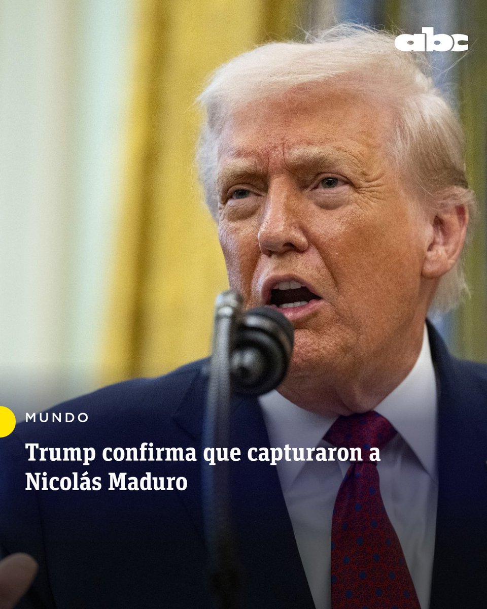 #ABCMundo| "Estados Unidos ha llevado a cabo con éxito un ataque a gran escala contra Venezuela y su líder, el presidente Nicolás Maduro, quien fue capturado y trasladado en avión, junto con su esposa, fuera del país.

Esta operación se llevó a cabo en colaboración con las