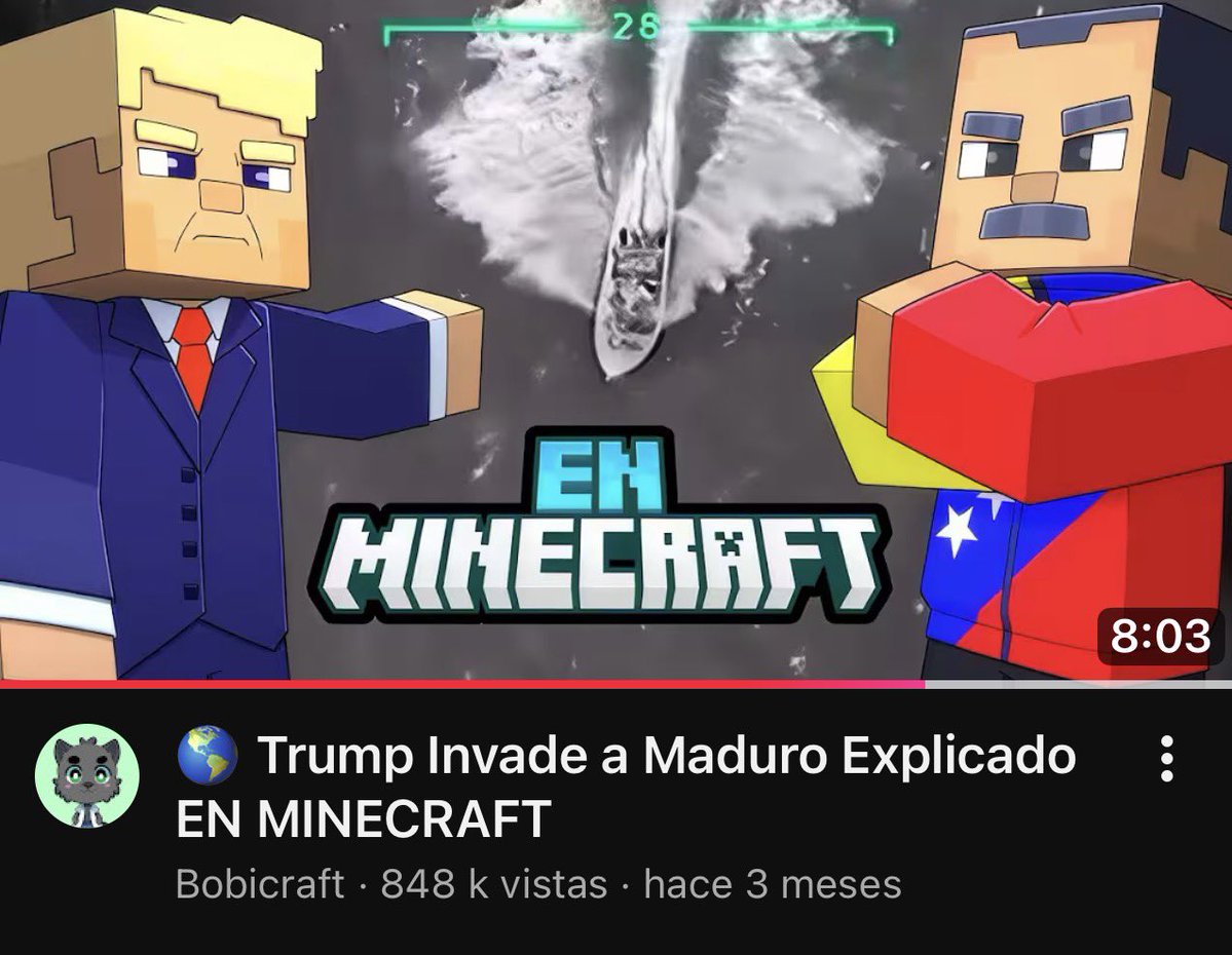 Nicolas Maduro fue capturado, desde hace tiempo explicamos la situación en Minecraft