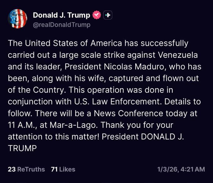 EE.UU. ACABA DE ARRESTAR A NICOLAS MADURO 💣