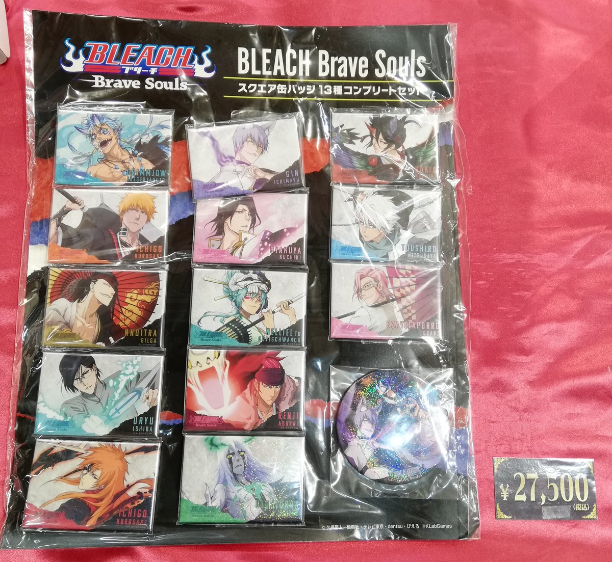 入荷情報】 BLEACH Anime Japan 2019 KlabGames スクエア缶バッジ13種