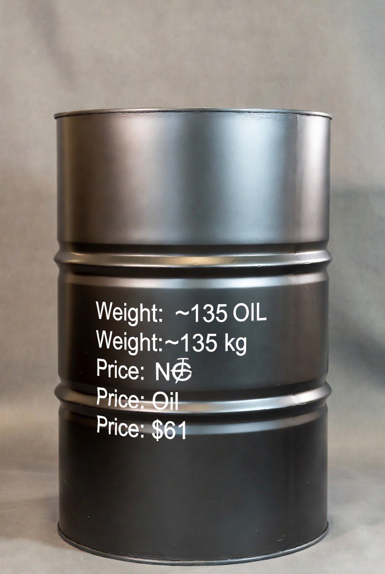 🛑مقارنة مختصره بين سعر برميل النفط وبرميل زيت الزيتون.

🔹سعر برميل النفط الخام برنت 🛢️
 (~61 دولار للبرميل ).  

🔹 سعر برميل زيت الزيتون البكر 🫒 حوالي 800 دولار.

💫برميل زيت الزيتون أغلى بـ13 مرة تقريباً!