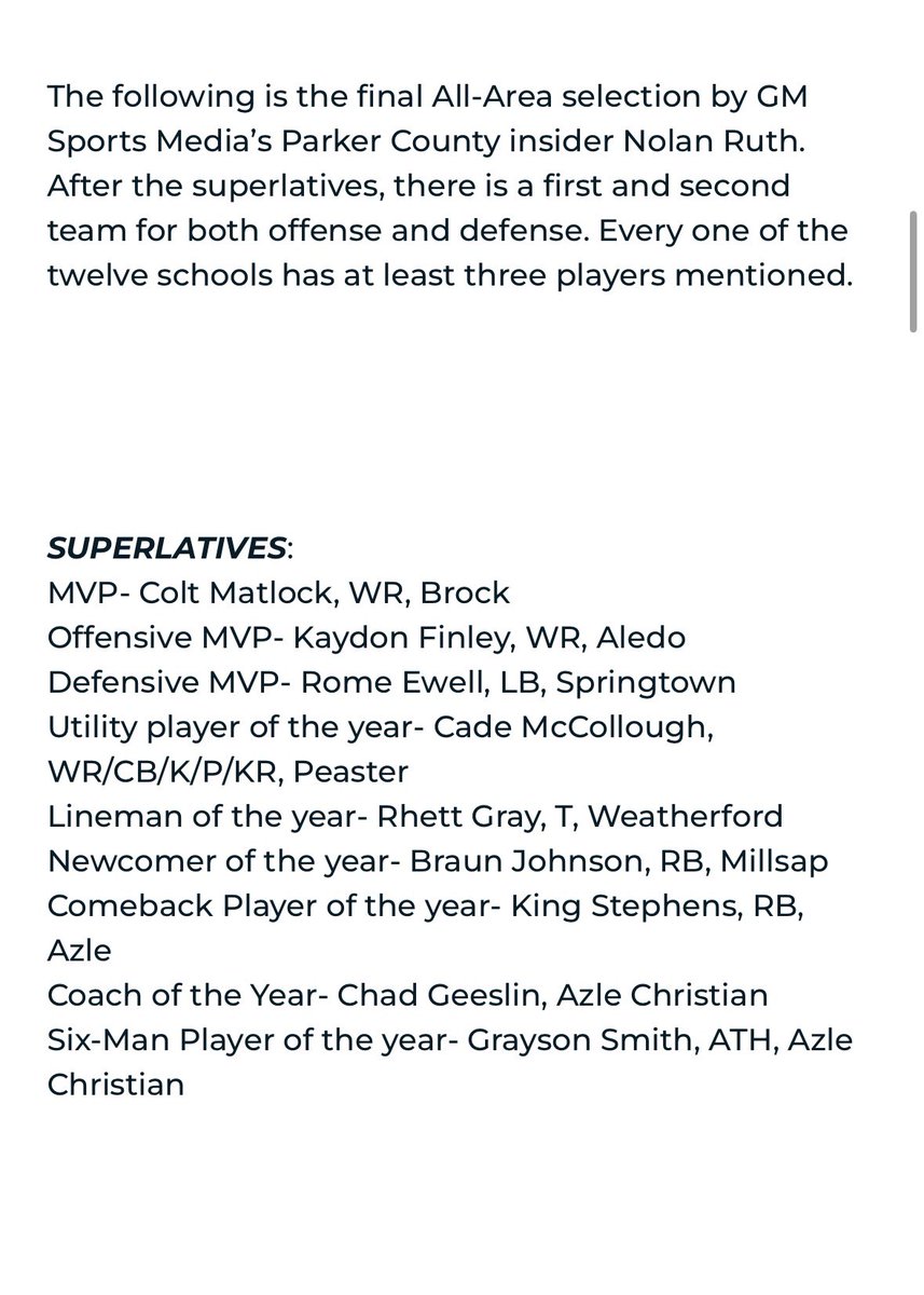 tatumtsmith's tweet photo. Congrats on MVP @colt_matlock!!🎉🤩🫶🏻So proud of you and can’t wait to watch you and the next level!!💙⛏️🧡 https://t.co/FHJLolM7mC