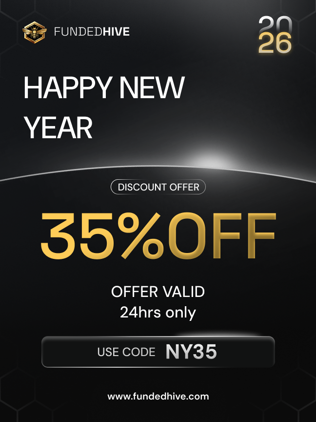 FundedHive's tweet image. 🎉 NEW YEAR SPECIAL OFFER 🎉

Start 2026 strong with 35% OFF on Funded Hive accounts 🐝

🔥 Limited-time discount
⏰ Valid until Sunday market open only
🎟 Use Code: NY35
This is the best opportunity to secure your account at a reduced price and trade with top-tier conditions.
⚠️…