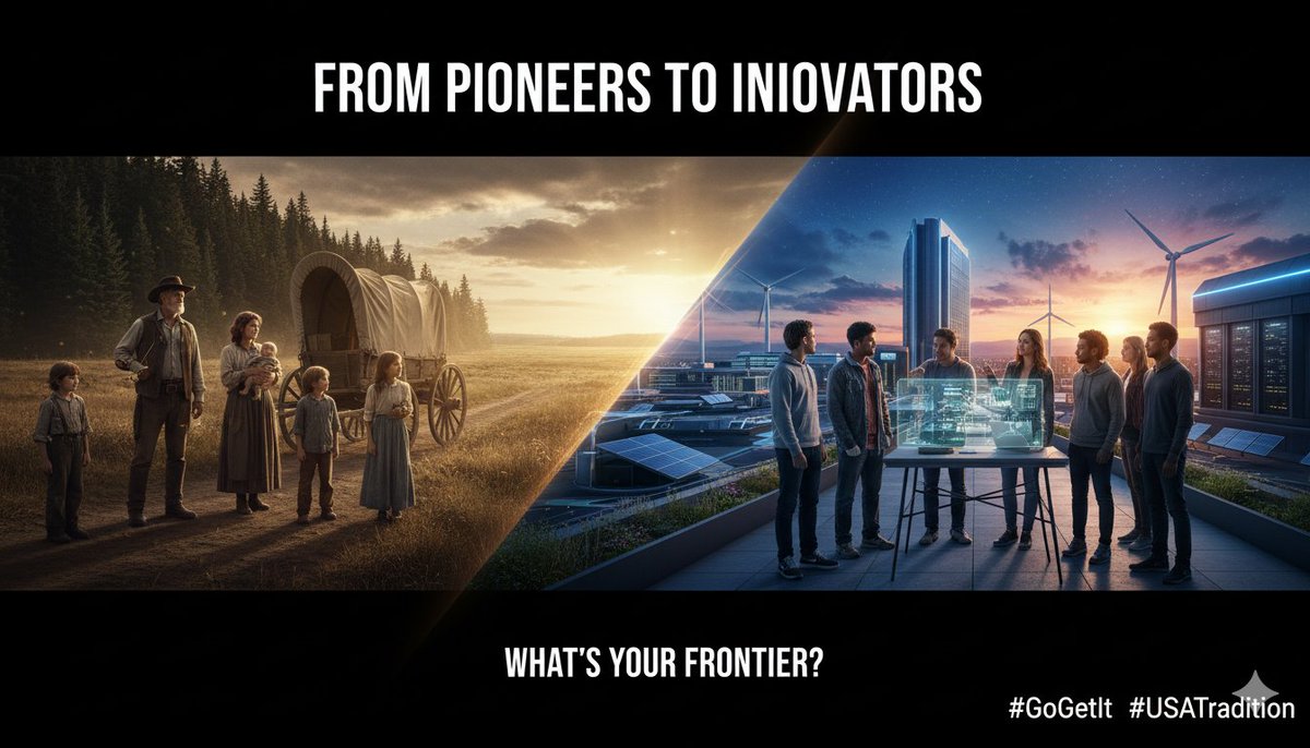 MotivesFlow's tweet image. From the pioneers pushing West to the innovators building Silicon Valley, our history is a testament to those who dared to step out of their comfort zones. They didn't wait for permission; they took responsibility and carved their own path. What's your frontier? #GoGetIt #