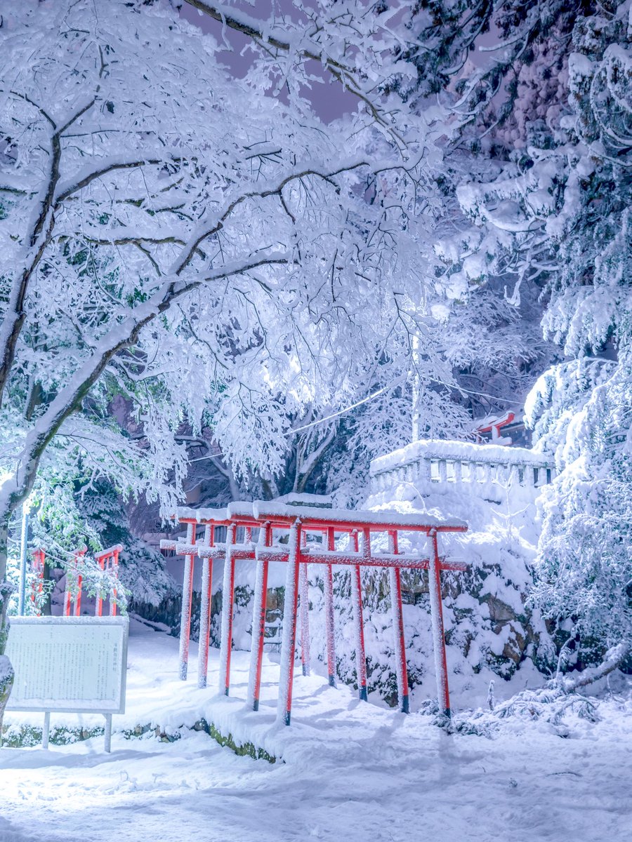 To_ya0416's tweet photo. 雪の積もった神社が美しかった https://t.co/icuX03bOzC